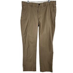 Polo Ralph Lauren Pants Mens 36x30 Khaki Chino Stretch Flat Front Casual Classic